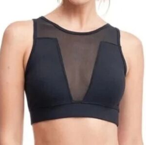 Black Mesh Sports Bra